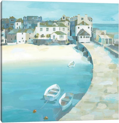 St Ives Canvas Art Print - Rowboat Art