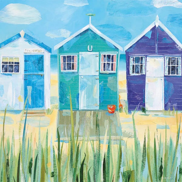 Claire Henley: Three Beach Huts by Claire Henley