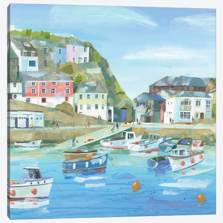Mevagissey Canvas Print #HYC89} by Claire Henley Canvas Art