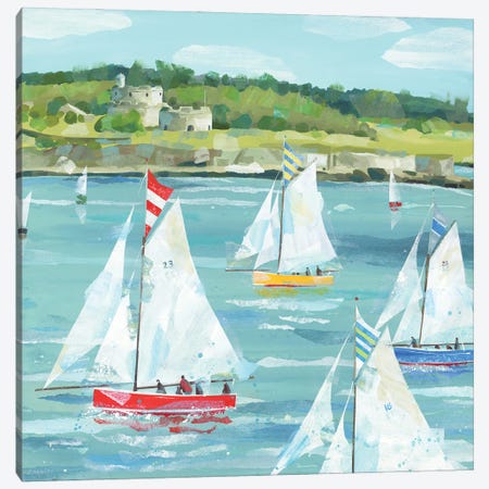 Falmouth Working Boats Canvas Print #HYC90} by Claire Henley Canvas Print