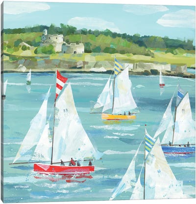 Falmouth Working Boats Canvas Art Print - Claire Henley