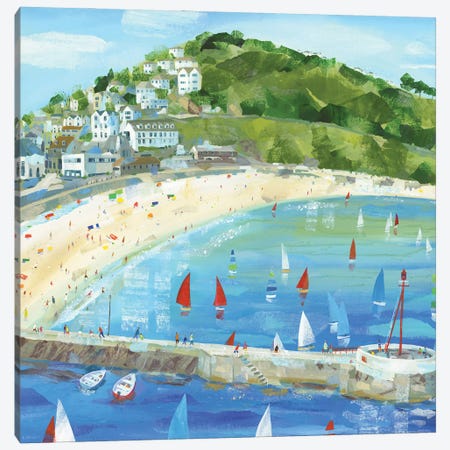 Looe Canvas Print #HYC93} by Claire Henley Canvas Print