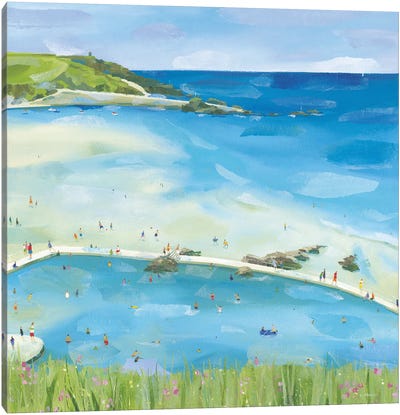 Sea Pool, Bude Canvas Art Print - Claire Henley