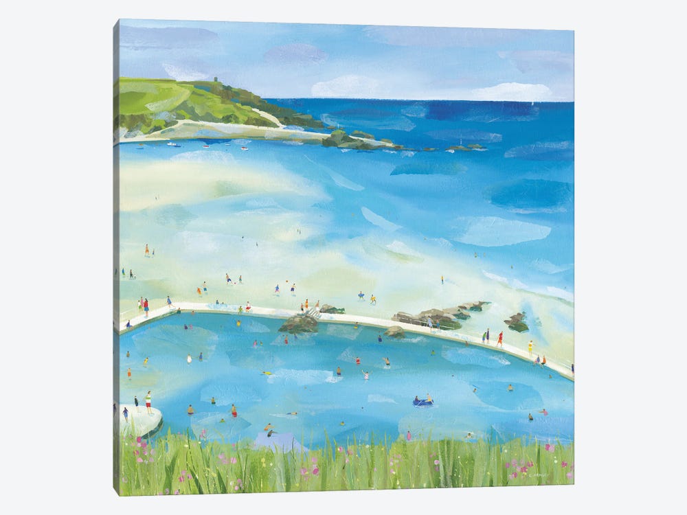 Sea Pool, Bude by Claire Henley 1-piece Canvas Art