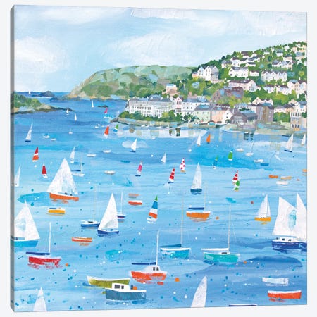 Salcombe Canvas Print #HYC97} by Claire Henley Canvas Wall Art