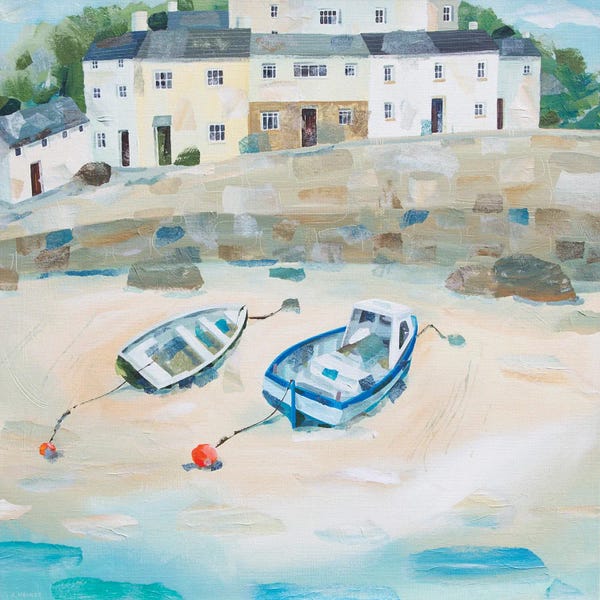 Claire Henley: Two Boats On The Sand by Claire Henley