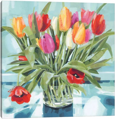 Flowers From Philly And Julia Canvas Art Print - Claire Henley