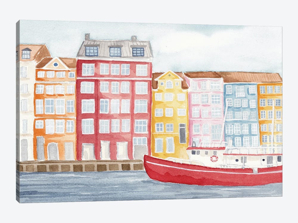 Copenhagen Denmark by Sarah Hayden 1-piece Canvas Print