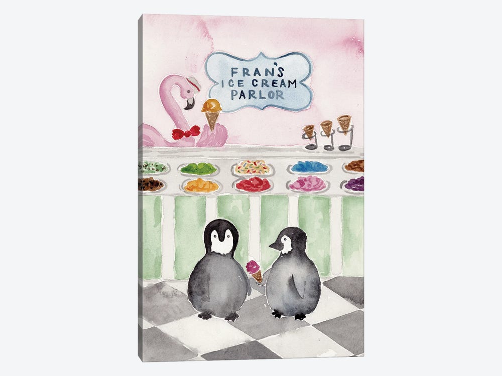 Fran's Ice Cream Parlor by Sarah Hayden 1-piece Canvas Artwork