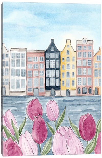 Amsterdam, Netherlands Canvas Art Print - Skyline Art