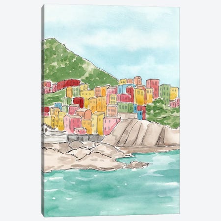 Manarola Cinque Terre Italy Canvas Print #HYD57} by Sarah Hayden Canvas Print