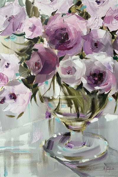 Maryna Hryhorenko: Purple Roses by Maryna Hryhorenko