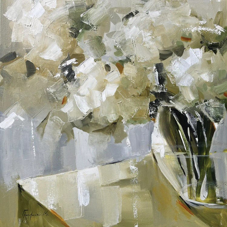 White Bouquet by Maryna Hryhorenko wall art