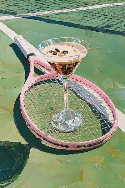 Spring Leaves - Canvas Prints: Tennis Espresso Martini by Honey Island Studio