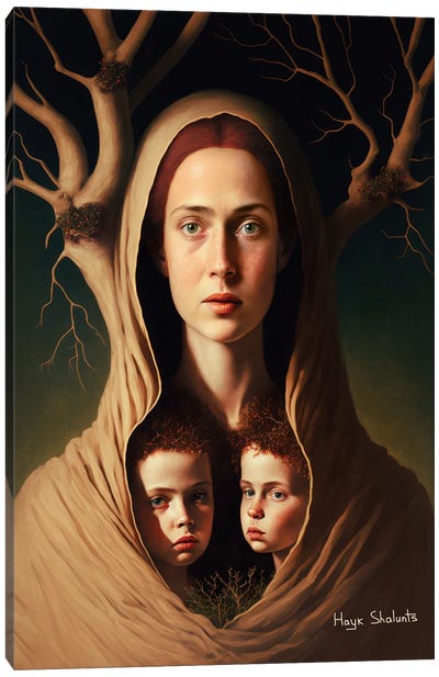 Mother Portrait Canvas Art Print - Hayk Shalunts