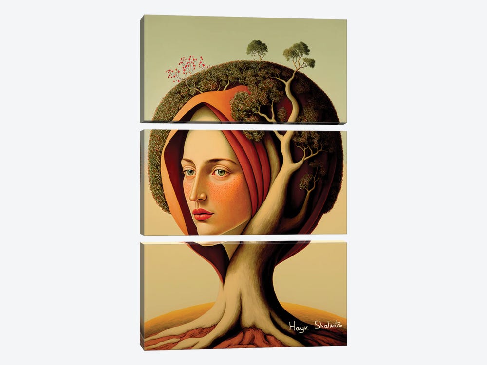 I Am A Tree by Hayk Shalunts 3-piece Canvas Art Print