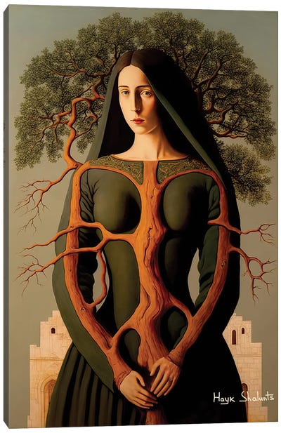 Merging With You Canvas Art Print - Similar to Frida Kahlo