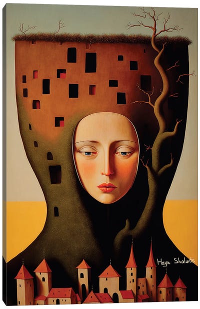 The Patroness Of The City Canvas Art Print - Surreal Bodyscapes