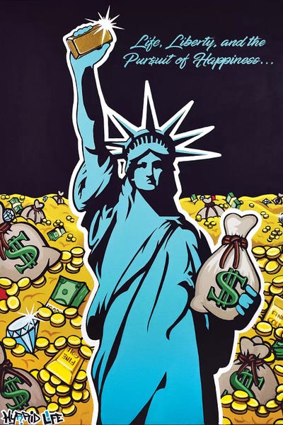 Hybrid Life Art: Gold Liberty by Hybrid Life Art