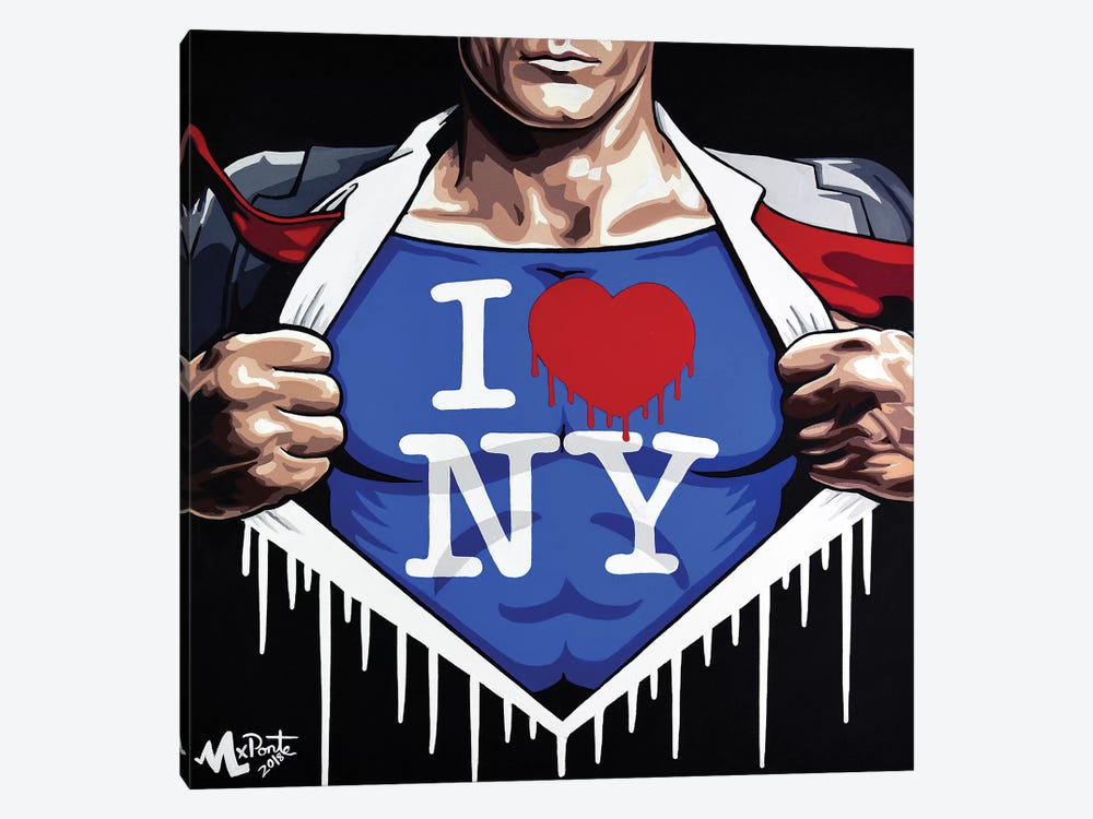 Heroes Love NY by Hybrid Life Art 1-piece Art Print