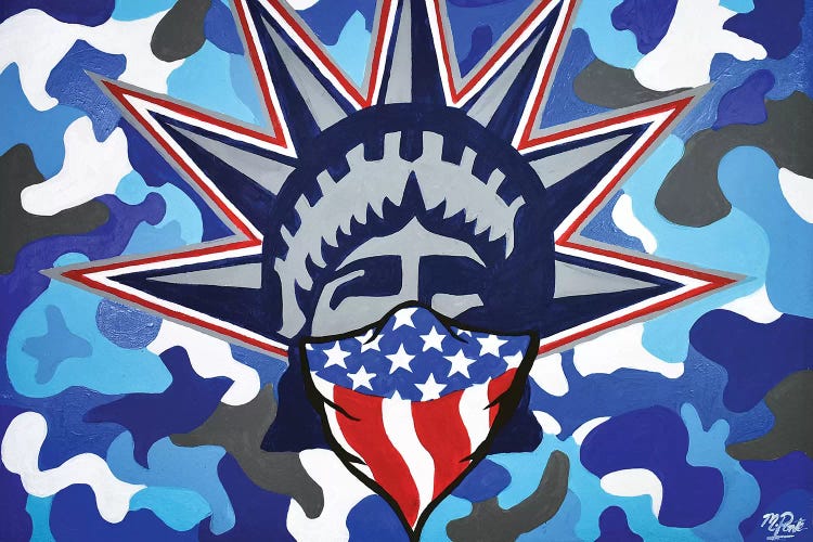 Lady Liberty Bandana Blue Camo