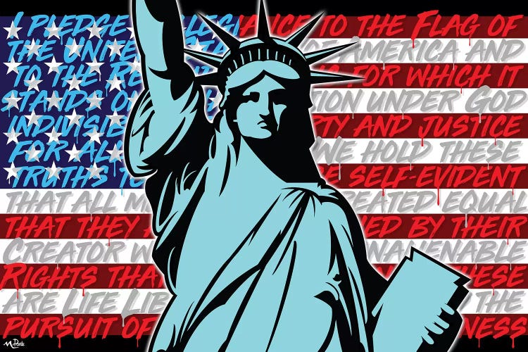 Patriotic Liberty by Hybrid Life Art wall art