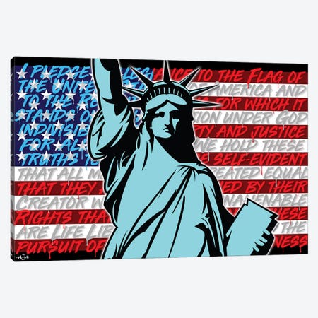 Patriotic Liberty Canvas Print #HYL23} by Hybrid Life Art Art Print