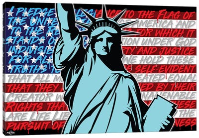 Patriotic Liberty Canvas Art Print - Hybrid Life Art
