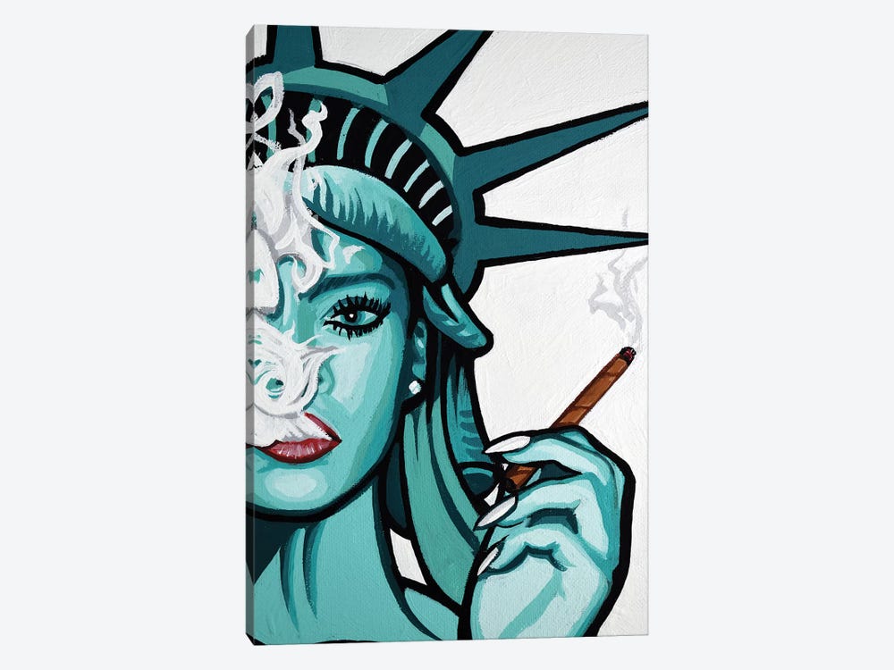 Rihanna Smoke Half Face by Hybrid Life Art 1-piece Art Print