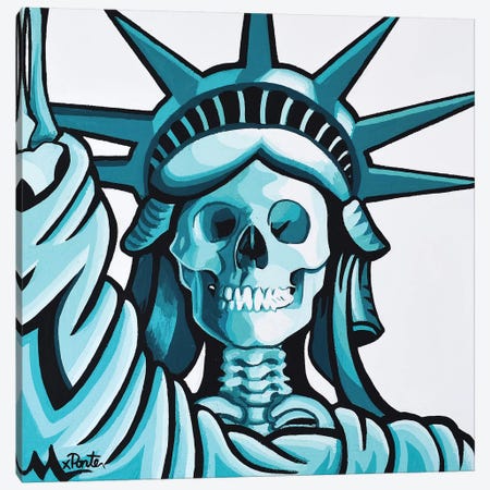 Dead Liberty Canvas Print #HYL6} by Hybrid Life Art Canvas Art