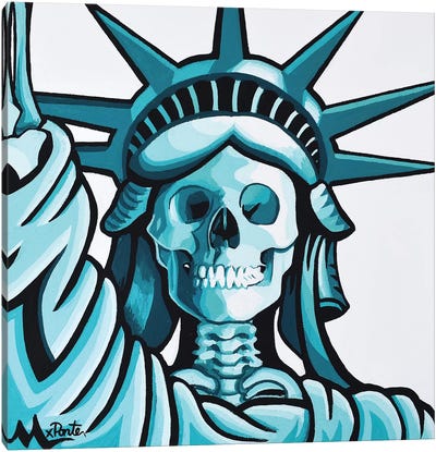 Dead Liberty Canvas Art Print - Hybrid Life Art