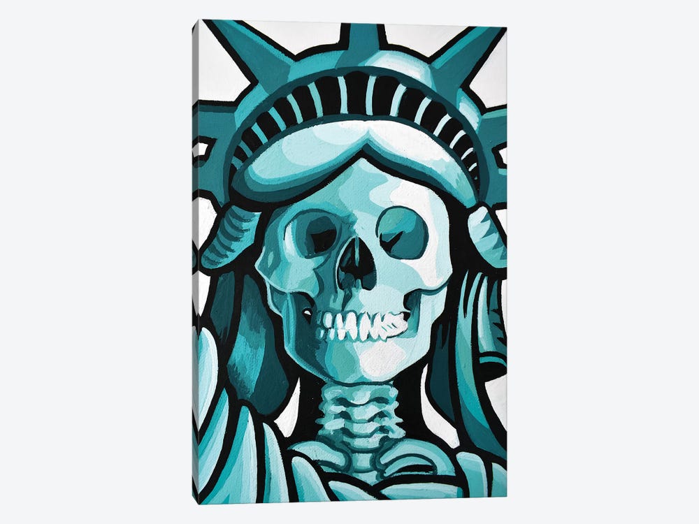 Dead Liberty Face by Hybrid Life Art 1-piece Canvas Art