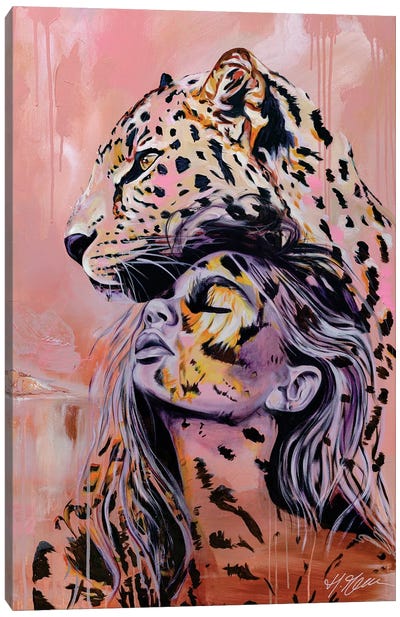 Protect Your Peace Canvas Art Print - Leopard Art