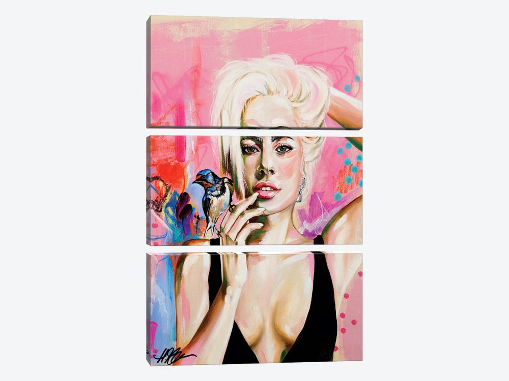 Lady Gaga by Heylie Morris 3-piece Canvas Art Print