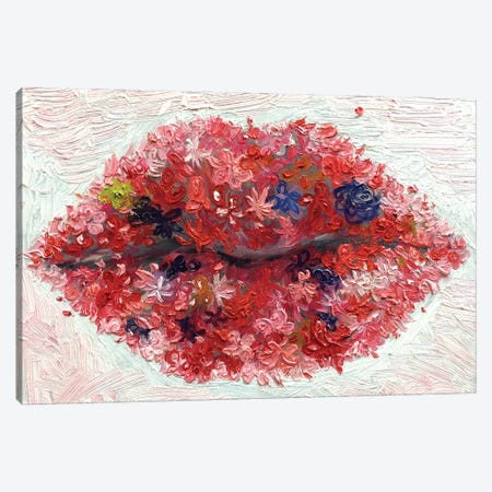 Flower In Lips (Kissing You) Canvas Print #HYP1} by Joong-Hyun Park Canvas Wall Art
