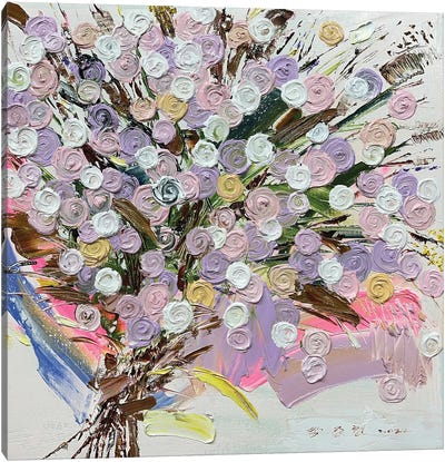 Rose In Life-Handful Of Wildflowers Canvas Art Print - Joong-Hyun Park
