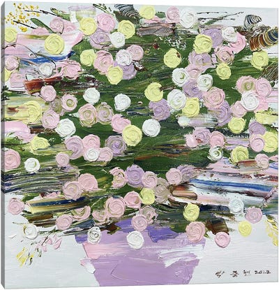 Rose In Life-Time Texture Canvas Art Print - Joong-Hyun Park