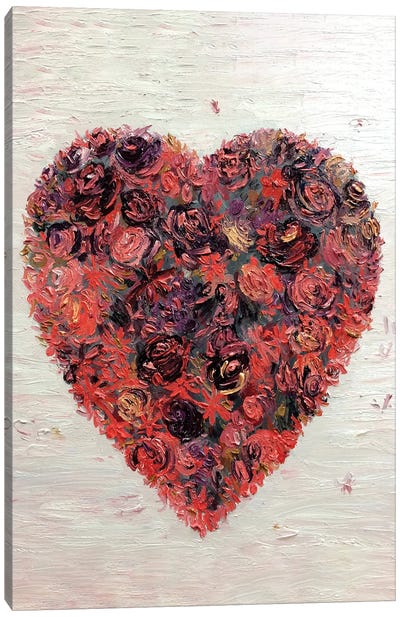 Love, Because Of That Love Canvas Art Print - Heart Art