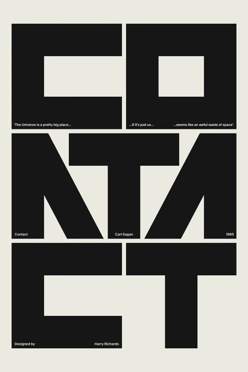 Contact (White) by Harry Richards wall art