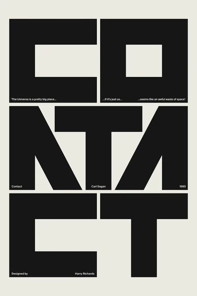 Signs: Contact (White) by Harry Richards