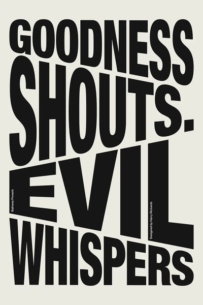 Harry Richards: Goodness Shouts (White) by Harry Richards
