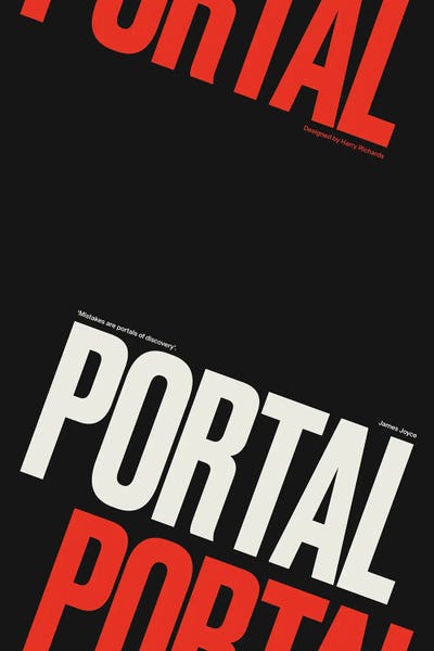 Signs: Portal (Black) by Harry Richards