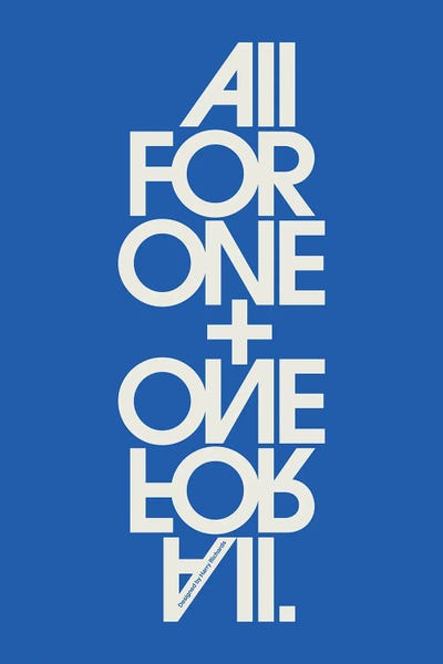 All For One And One For All by Harry Richards art print