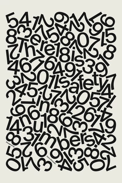 Numbers: Safety In Numbers (White) by Harry Richards