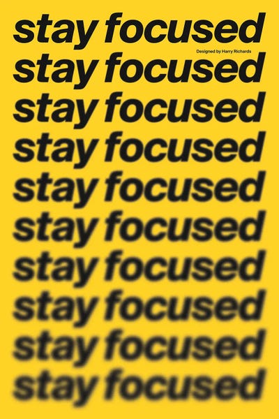 Stay Focused by Harry Richards art print