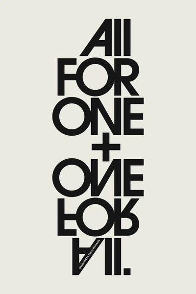 All For One And One For All (White) by Harry Richards art print