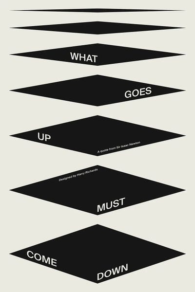 What Goes Up Must Come Down (White)