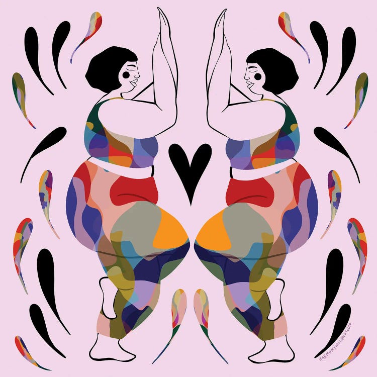 Curvy Eagle Pose by Harmony Willow wall art