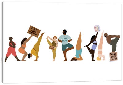 Black Lives Matter Canvas Art Print - Yoga Art