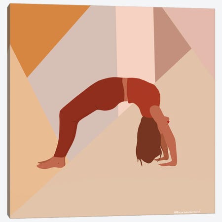 Backbend Yoga Pose Canvas Print #HYW1} by Harmony Willow Canvas Print